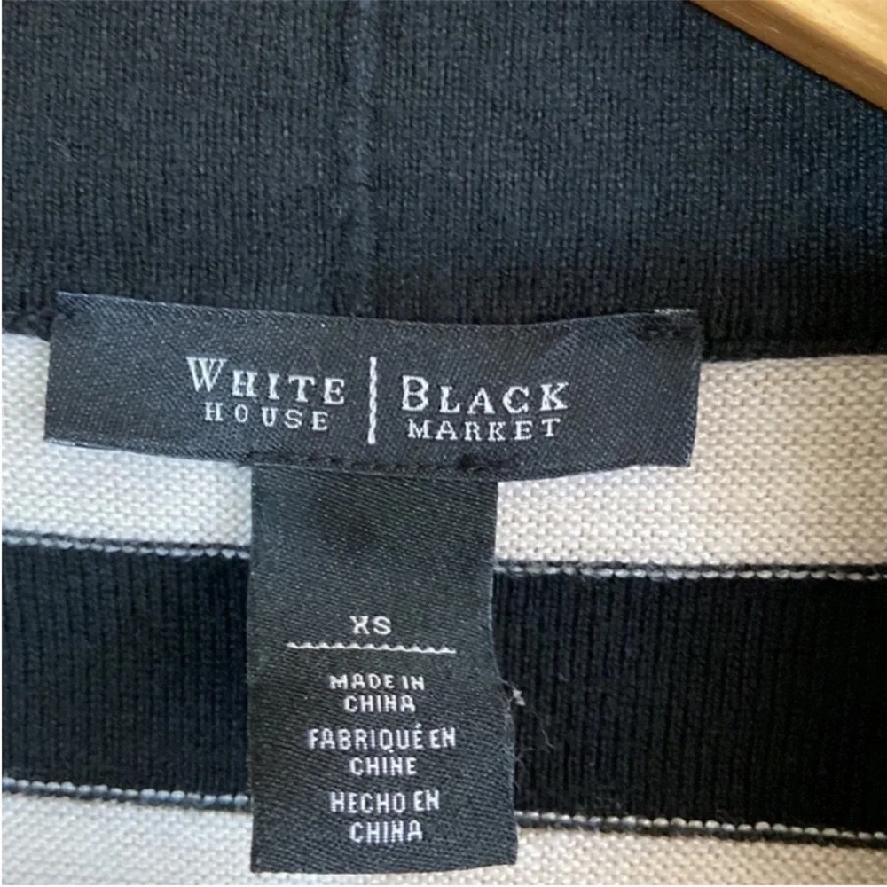 WHBM Open Front Striped Cardigan.